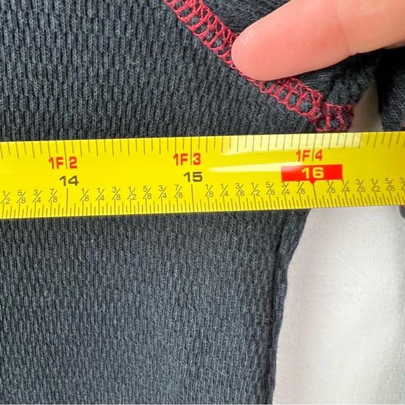 Armani Exchange Waffle Knit Black Long Sleeve Shirt Logo Size SX - Picture 6 of 7